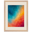 Teal and Orange: gradient, sea and dusk. Museum-quality framed fine art print.