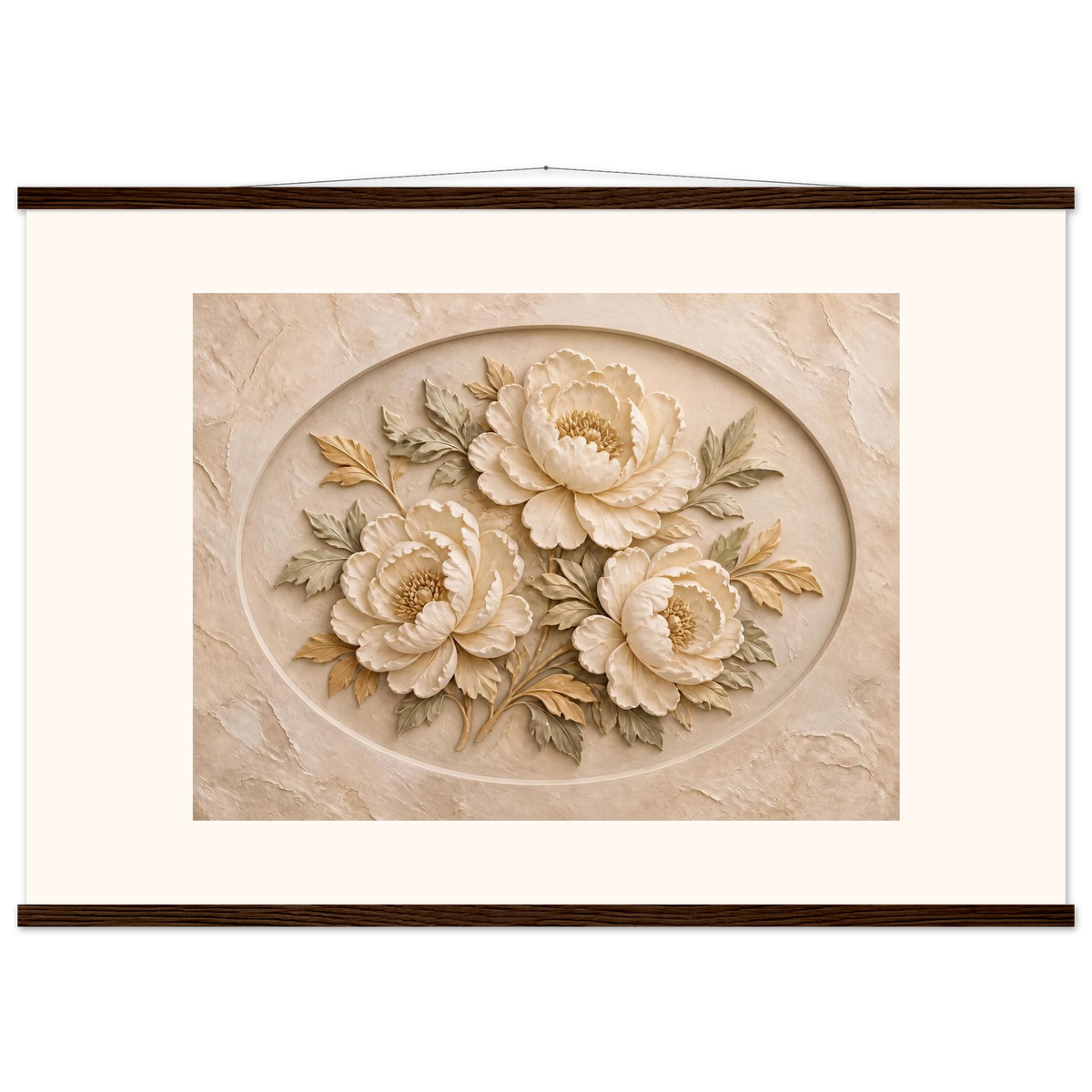 Peonies in Stone: flowers and botanical. Fine art poster by The Light Stays.