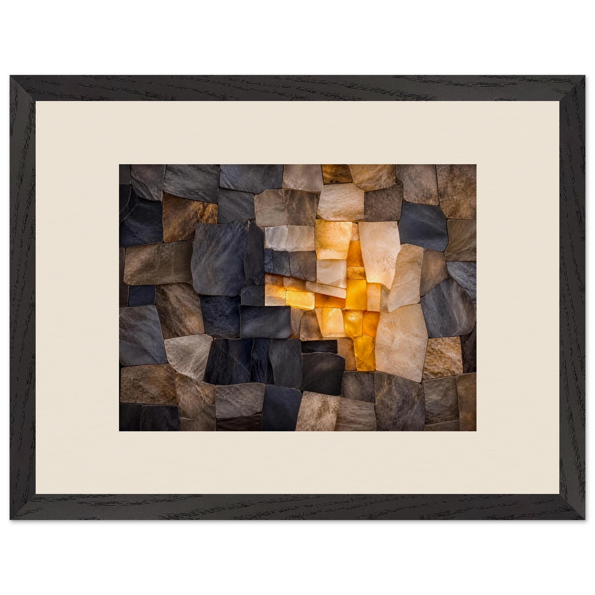 Citrine Seam: lumen and siena. Framed fine art print by The Light Stays.