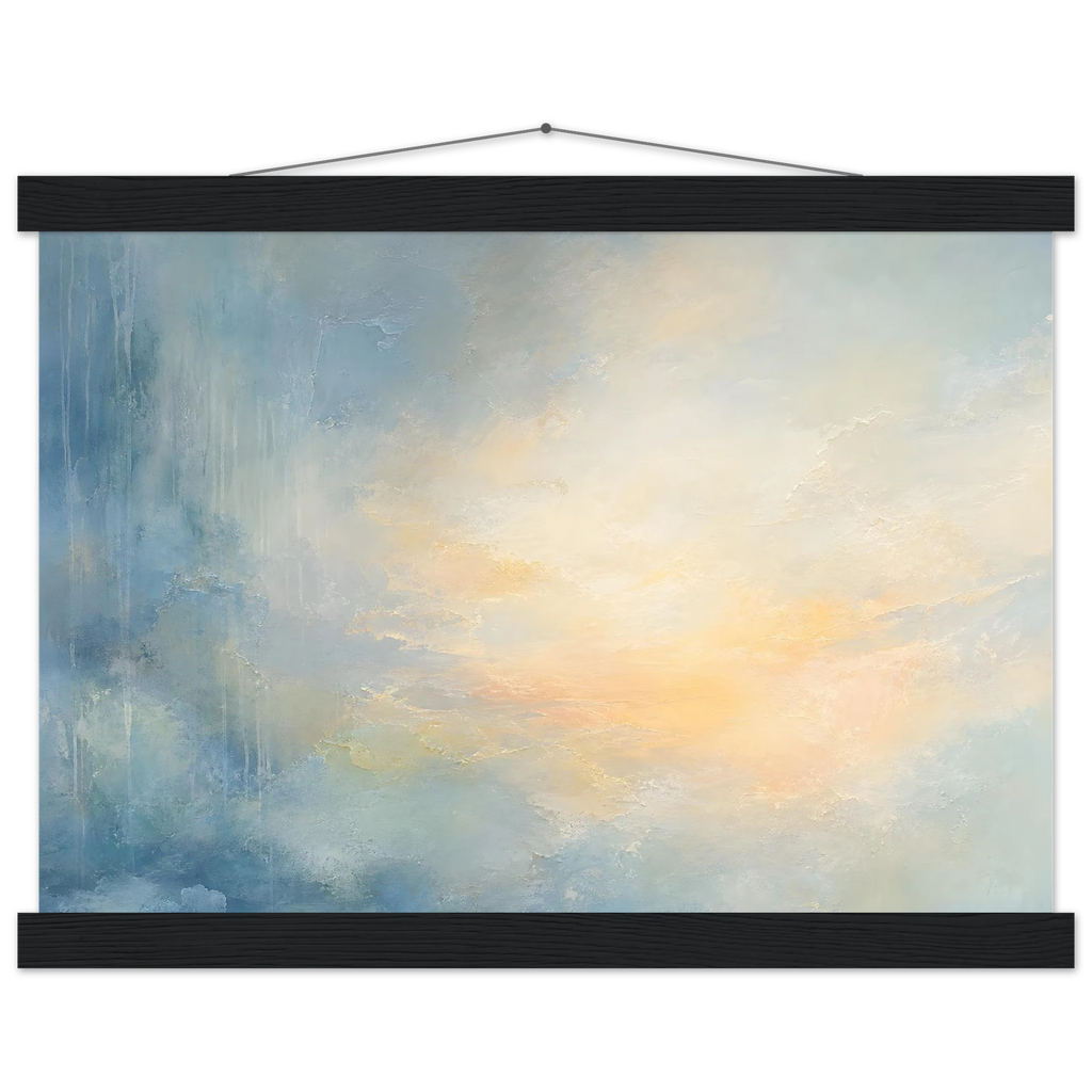Dawn after Rain: sunrise, coastline and washed light. Fine art poster by The Light Stays.