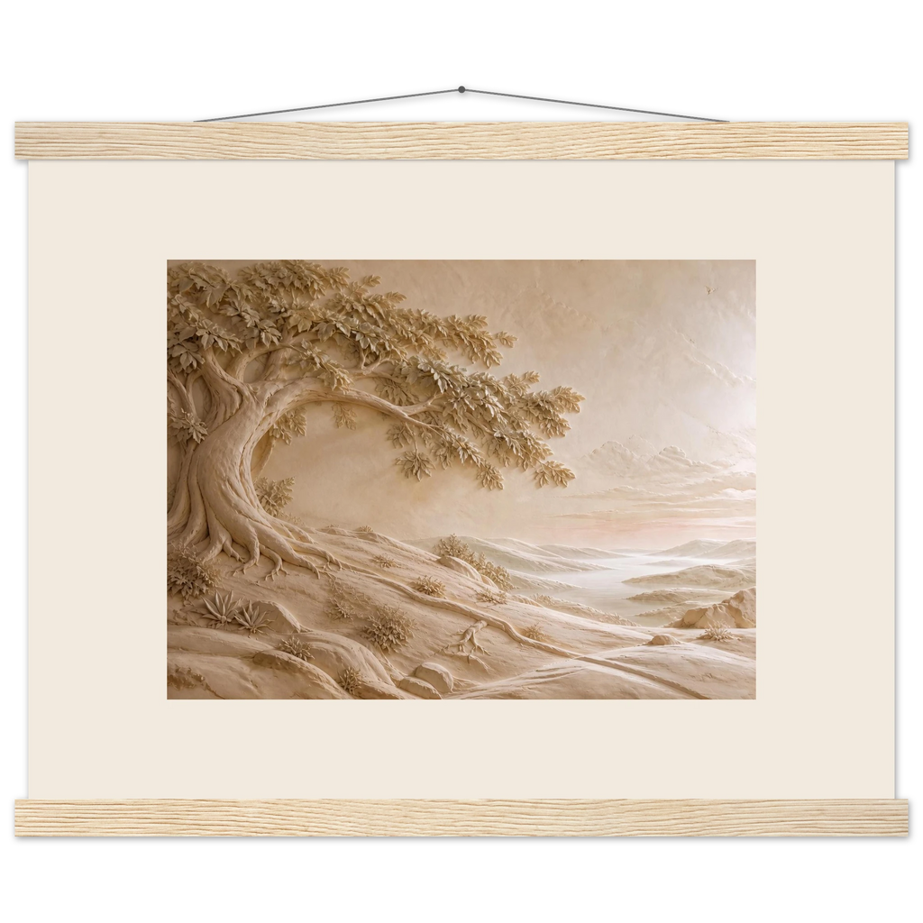 Sandstone Dawn: lumen and siena. Fine art poster by The Light Stays.