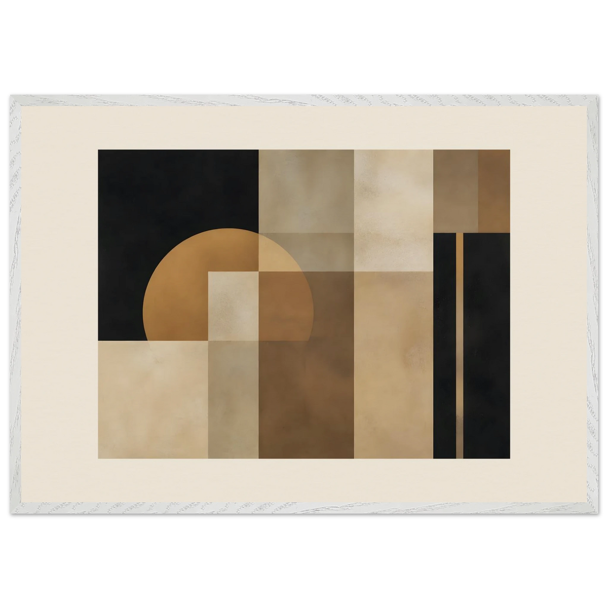 Bronze Architecture, geometric abstract, oxidized metal and texture. Archival framed fine art print shown framed.