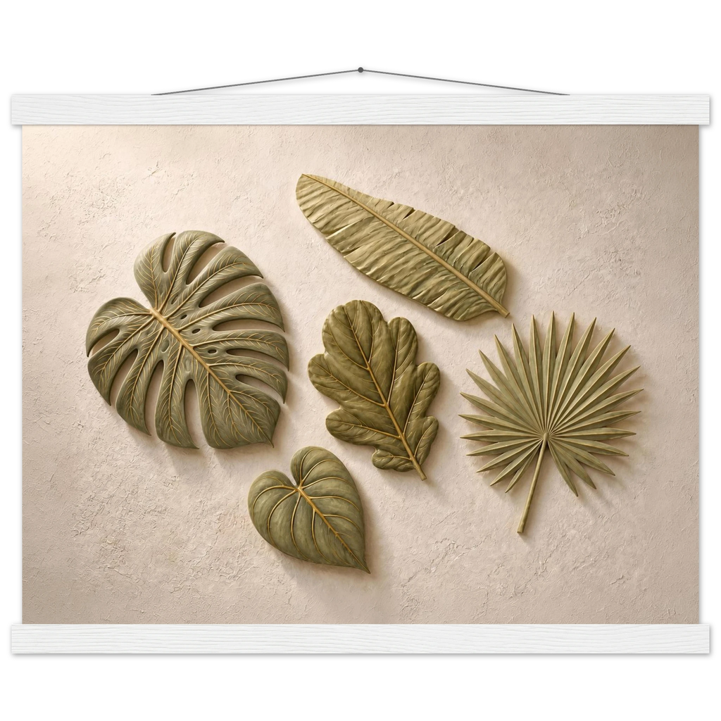 Green Constellation: botanical, green and loose rhythm. Fine art poster by The Light Stays.