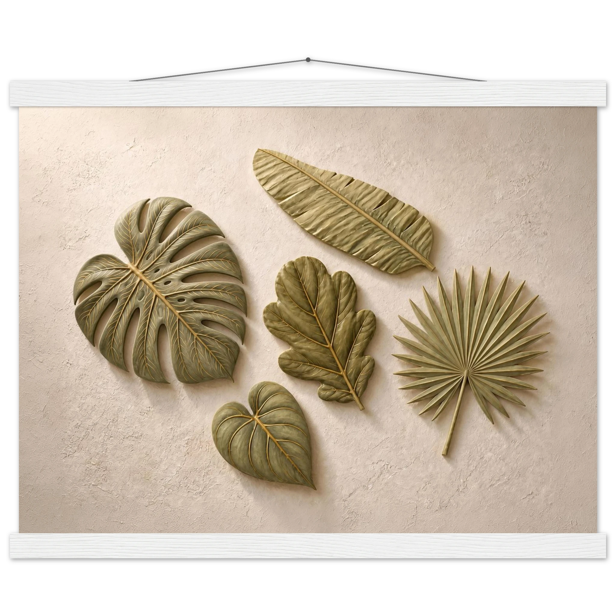 Green Constellation: botanical, green and loose rhythm. Fine art poster by The Light Stays.