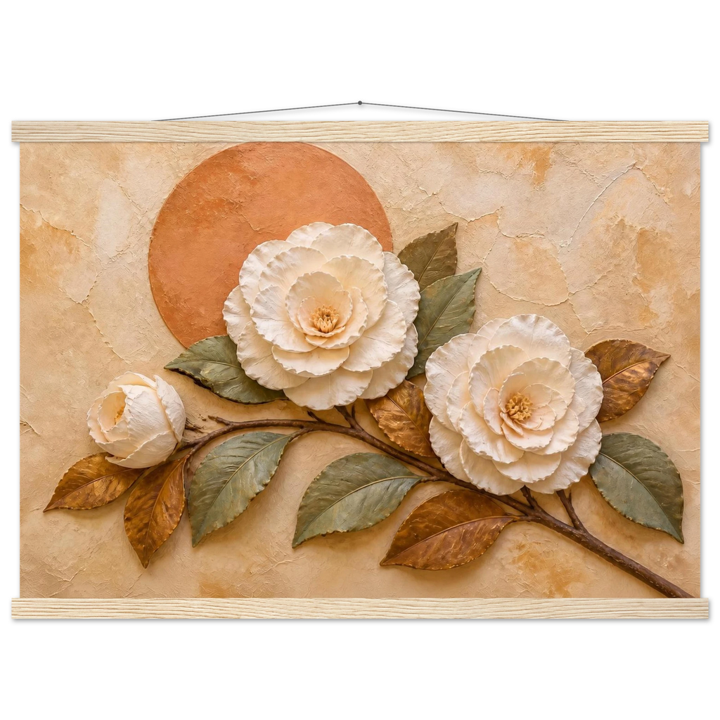 Camellia Eclipse: flowers and botanical. Fine art poster by The Light Stays.