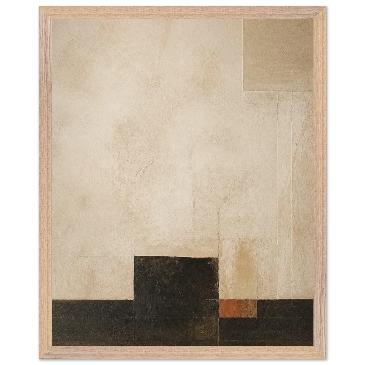 Magnolia Arc: flowers and botanical. Framed fine art print, alternate frame and size.