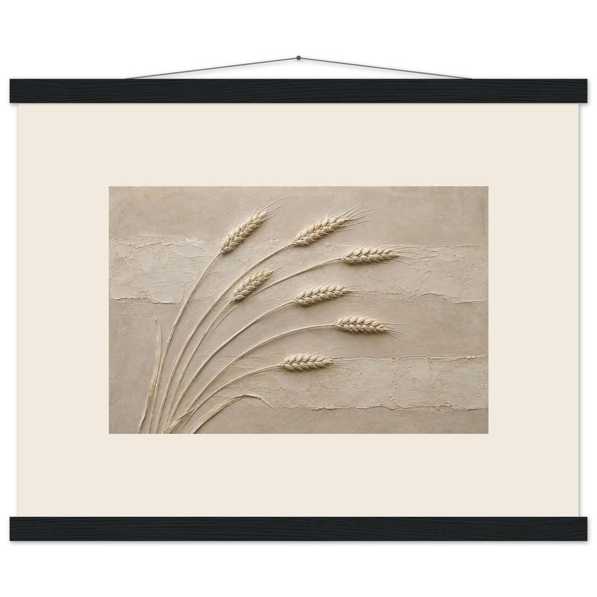 Wheat in Relief: faith, texture and botanical. Fine art poster by The Light Stays.