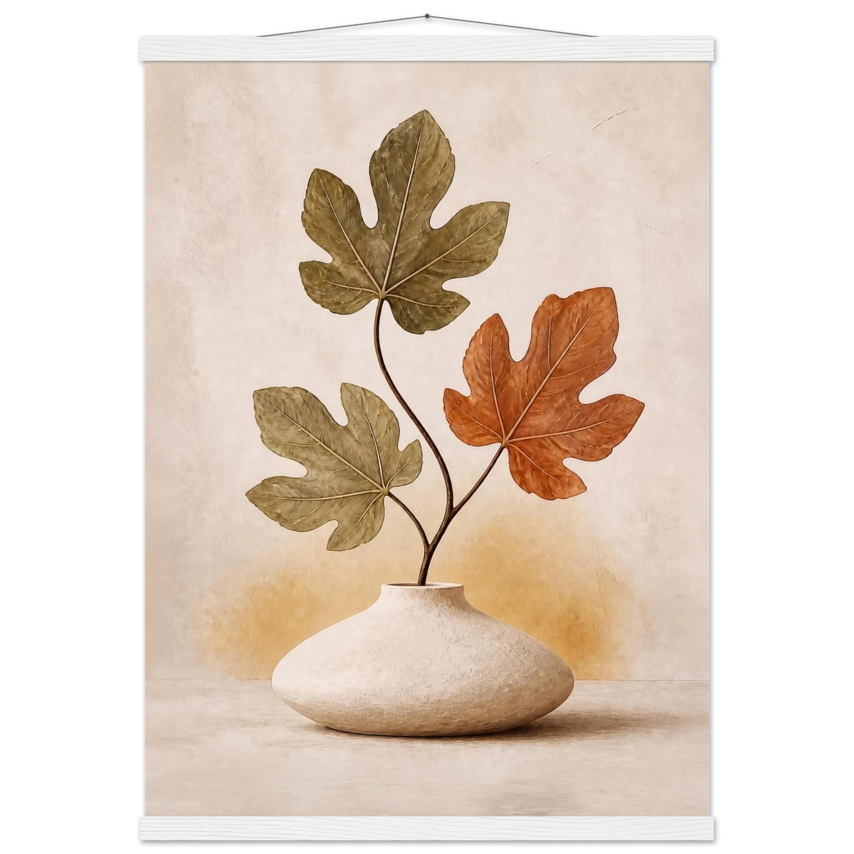 Fig Season, mediterranean and earth tones. Archival fine art poster shown framed.