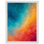 Teal and Orange: gradient, sea and dusk. Framed fine art print, alternate frame and size.