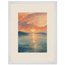 Setouchi Peach Dawn: riviera and japandi. Framed fine art print by The Light Stays.