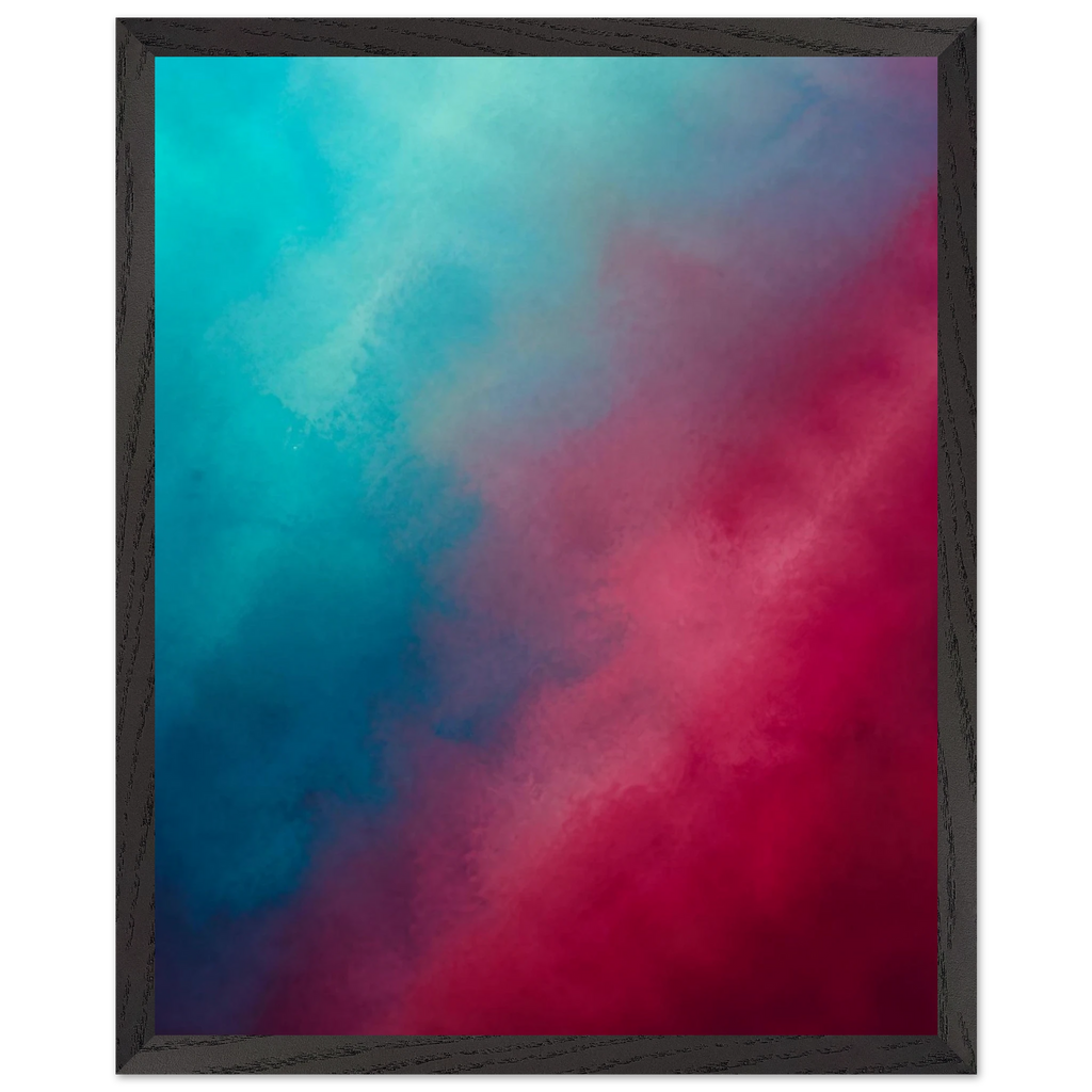 Wine Hour: gradient, dusk and deep color. Framed fine art print, alternate frame and size.