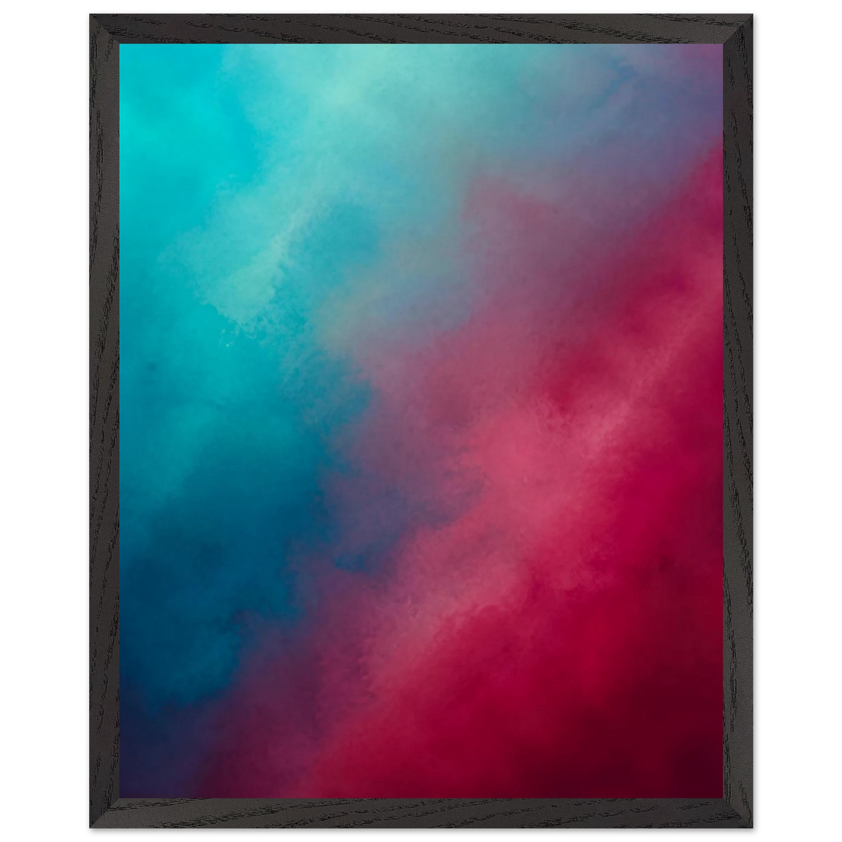 Wine Hour: gradient, dusk and deep color. Framed fine art print, alternate frame and size.