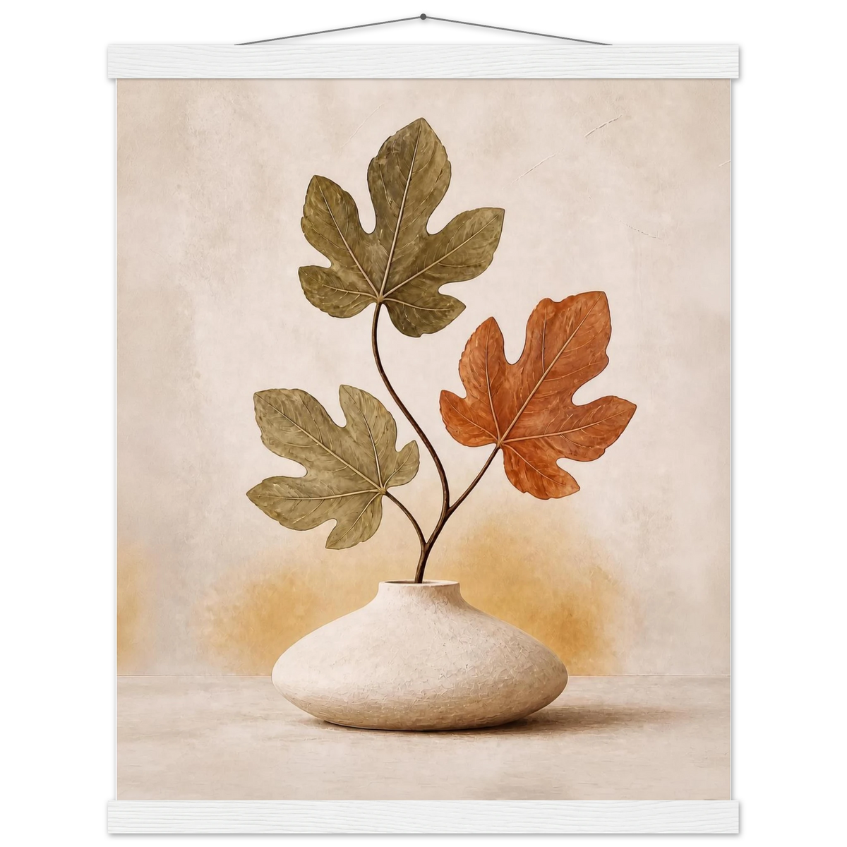 Fig Season, mediterranean and earth tones. Archival fine art poster shown framed.