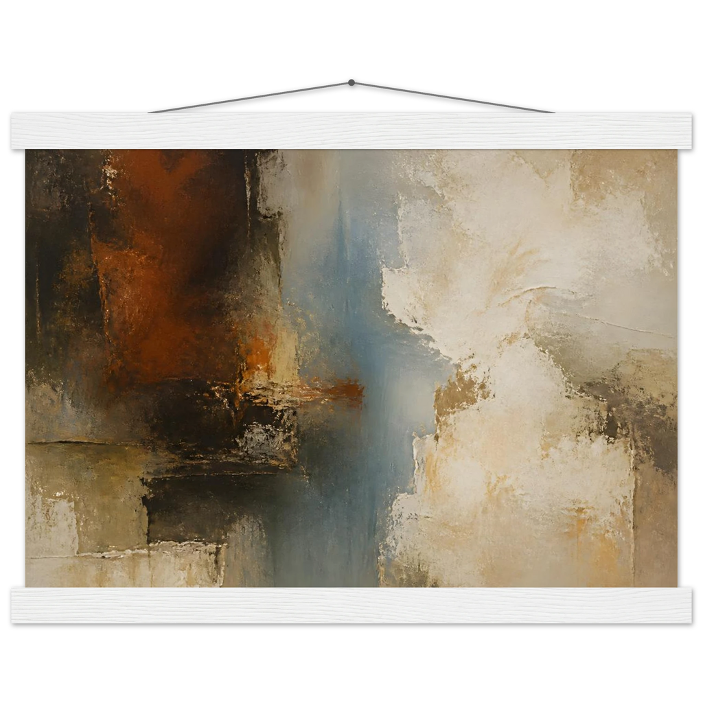 Golden Night: moon and night. Fine art poster, alternate frame and size.