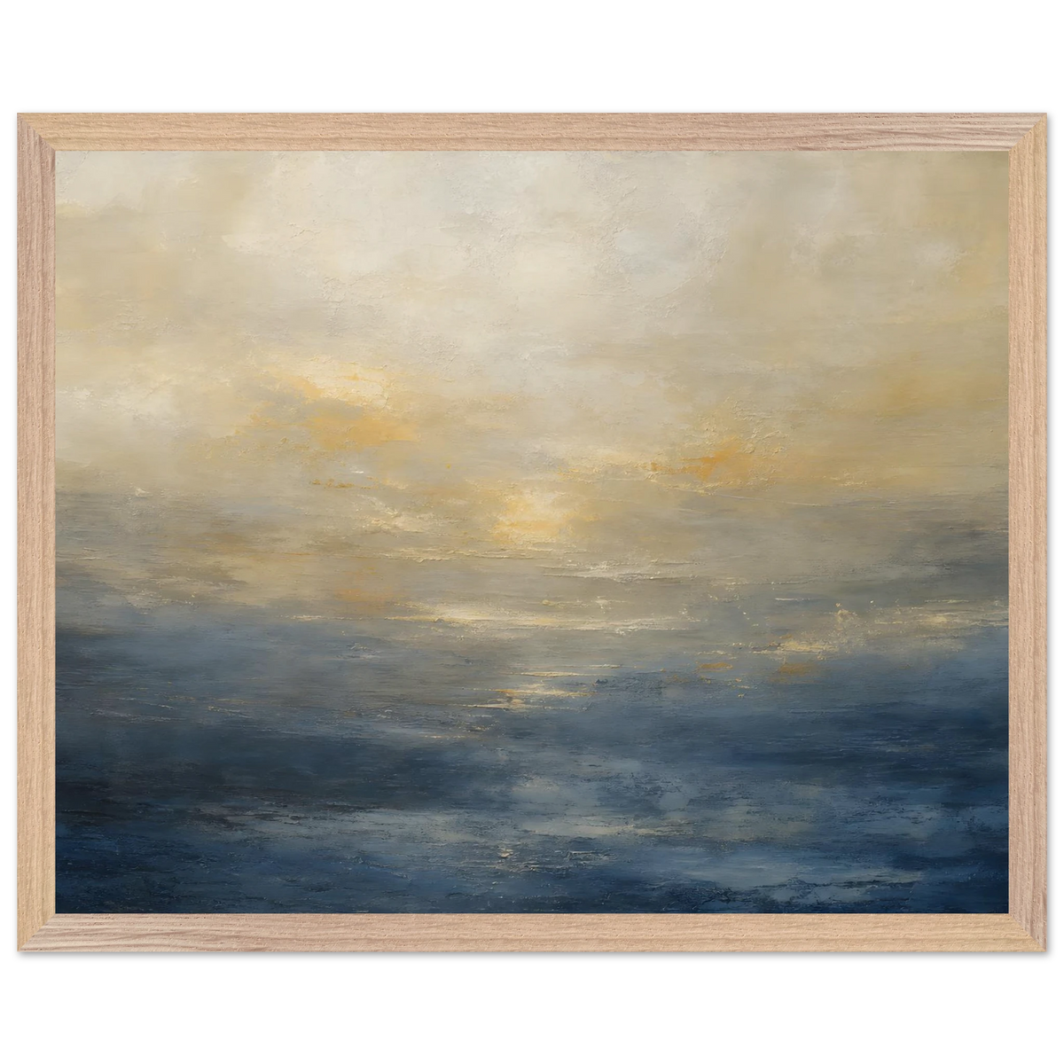 Golden Sea Mist: sea and coastal landscape. Museum-quality framed fine art print.