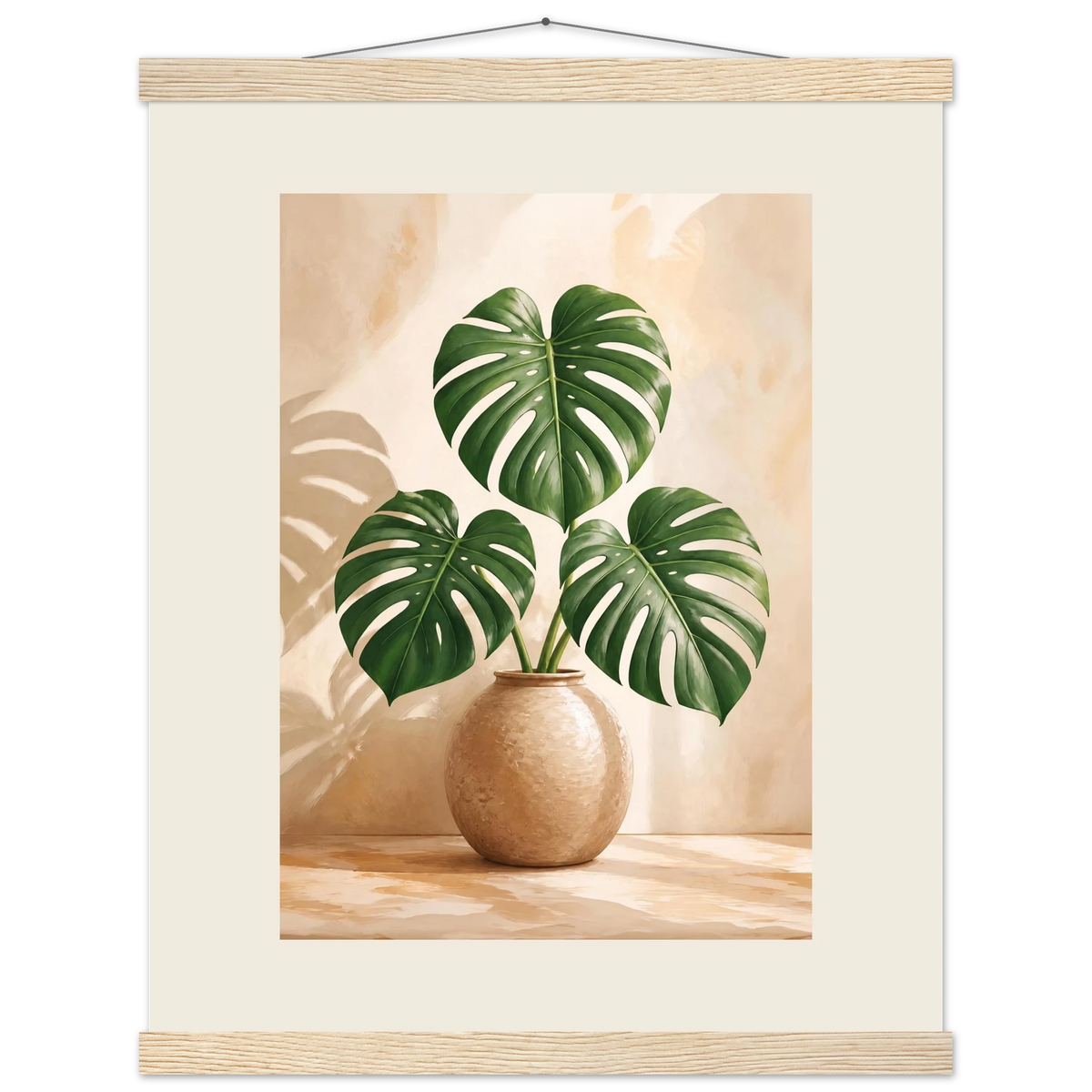 Vessel and Shadow: mediterranean and earth tones. Fine art poster, alternate frame and size.