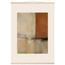 Terracotta Diptych, Panel I of II: two panels, terracotta and cream. Fine art poster, alternate frame and size.