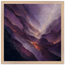 Violet Infinity: moon and night. Framed fine art print, alternate frame and size.