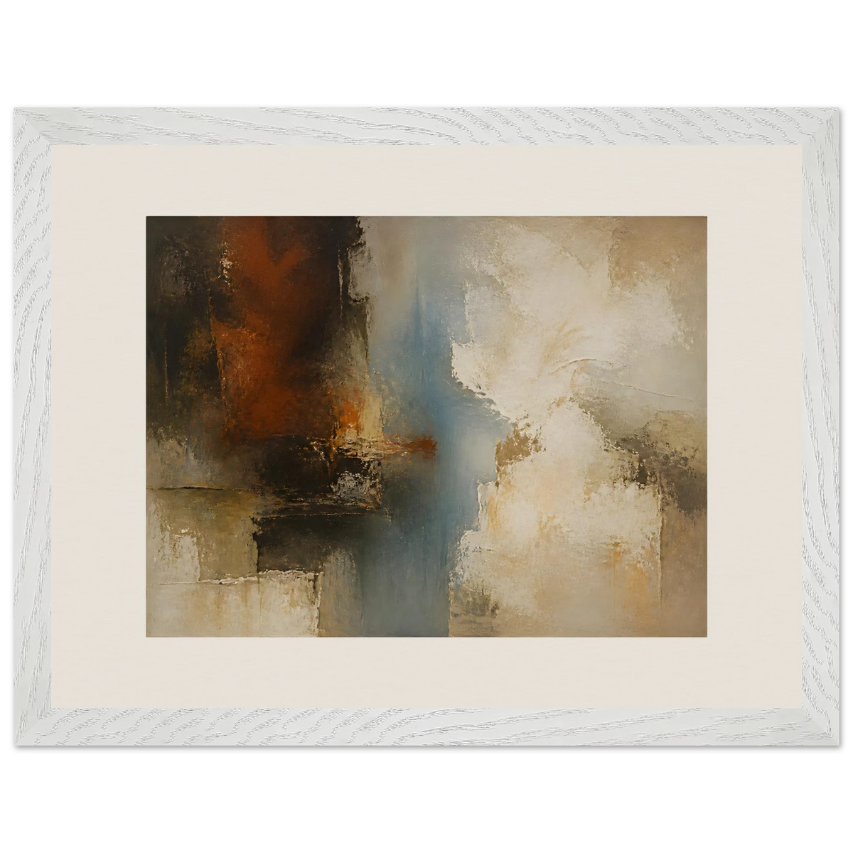 Golden Night: moon and night. Framed fine art print, alternate frame and size.