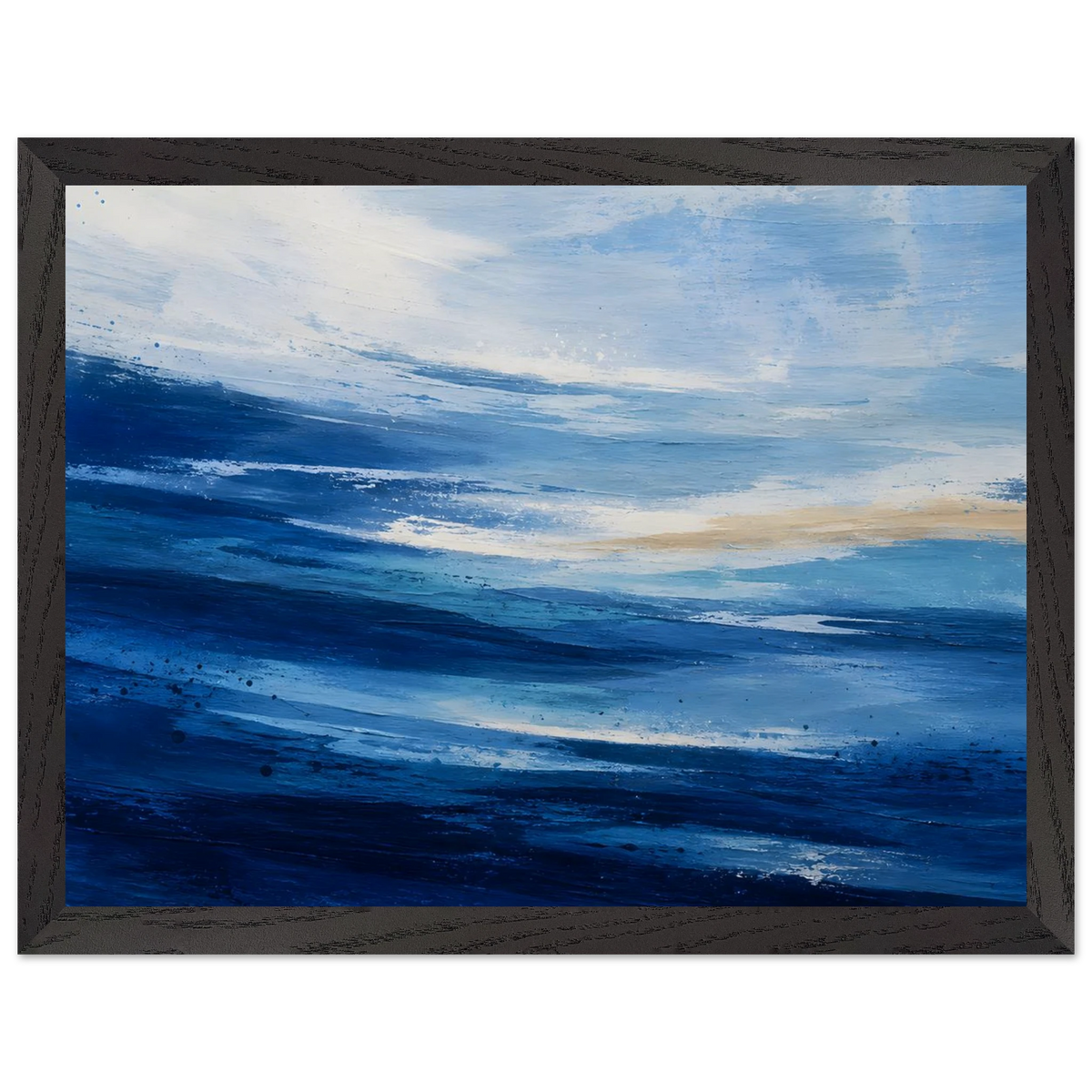 Atlantic Blue: coastline, ocean and texture. Framed fine art print by The Light Stays.