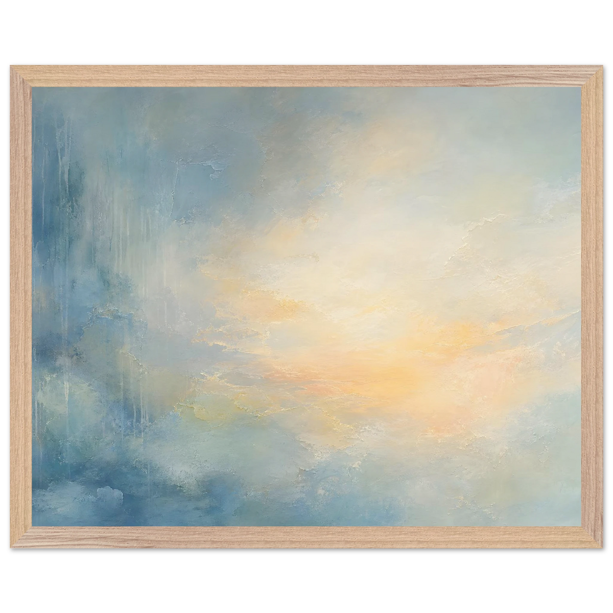 Dawn after Rain: sunrise, coastline and washed light. Museum-quality framed fine art print.