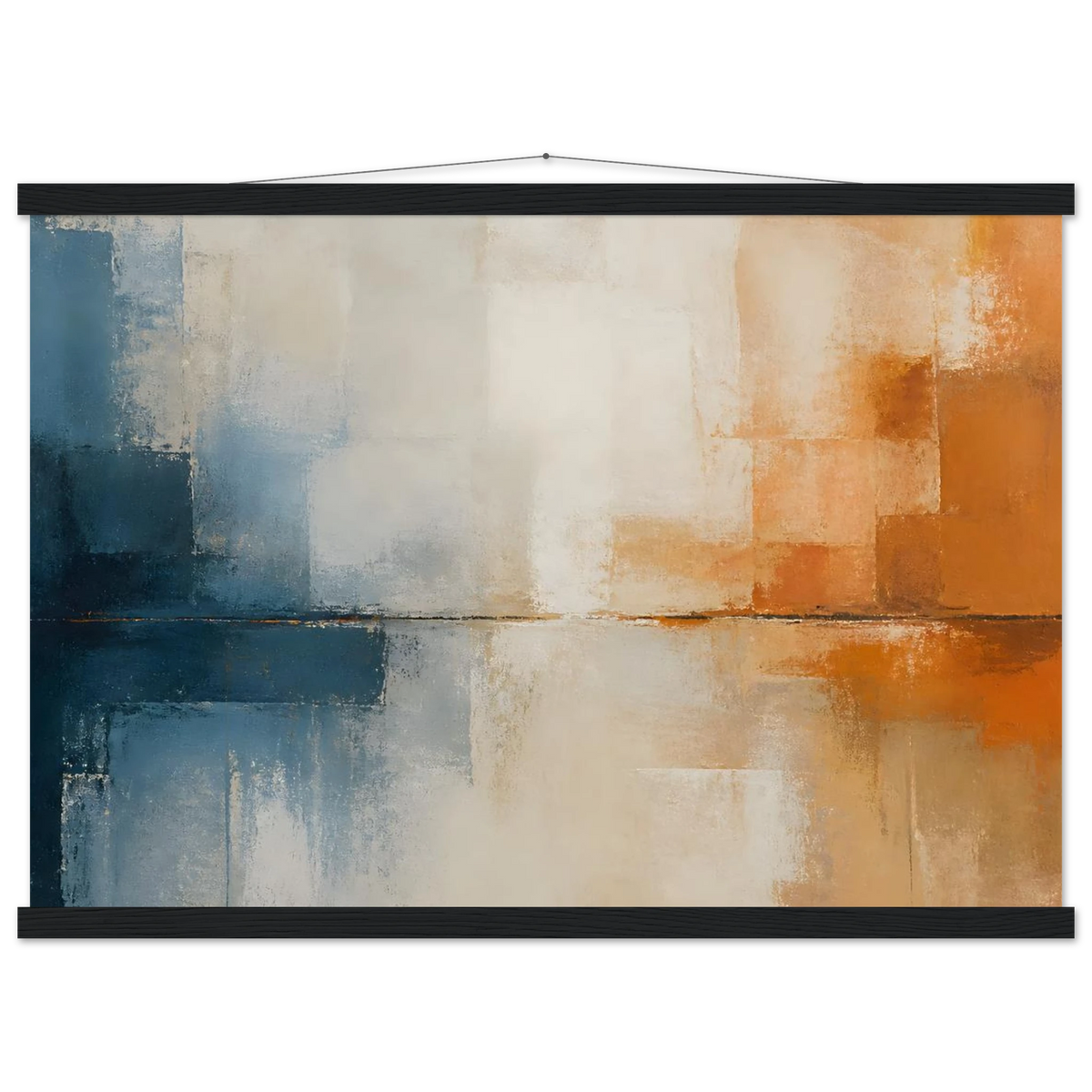 Architectural Rust: abstract, mineral texture and oxidized tones. Fine art poster with wooden hanger by The Light Stays.