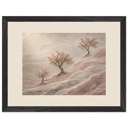 Blossom Terraces: flowers and botanical. Framed fine art print.