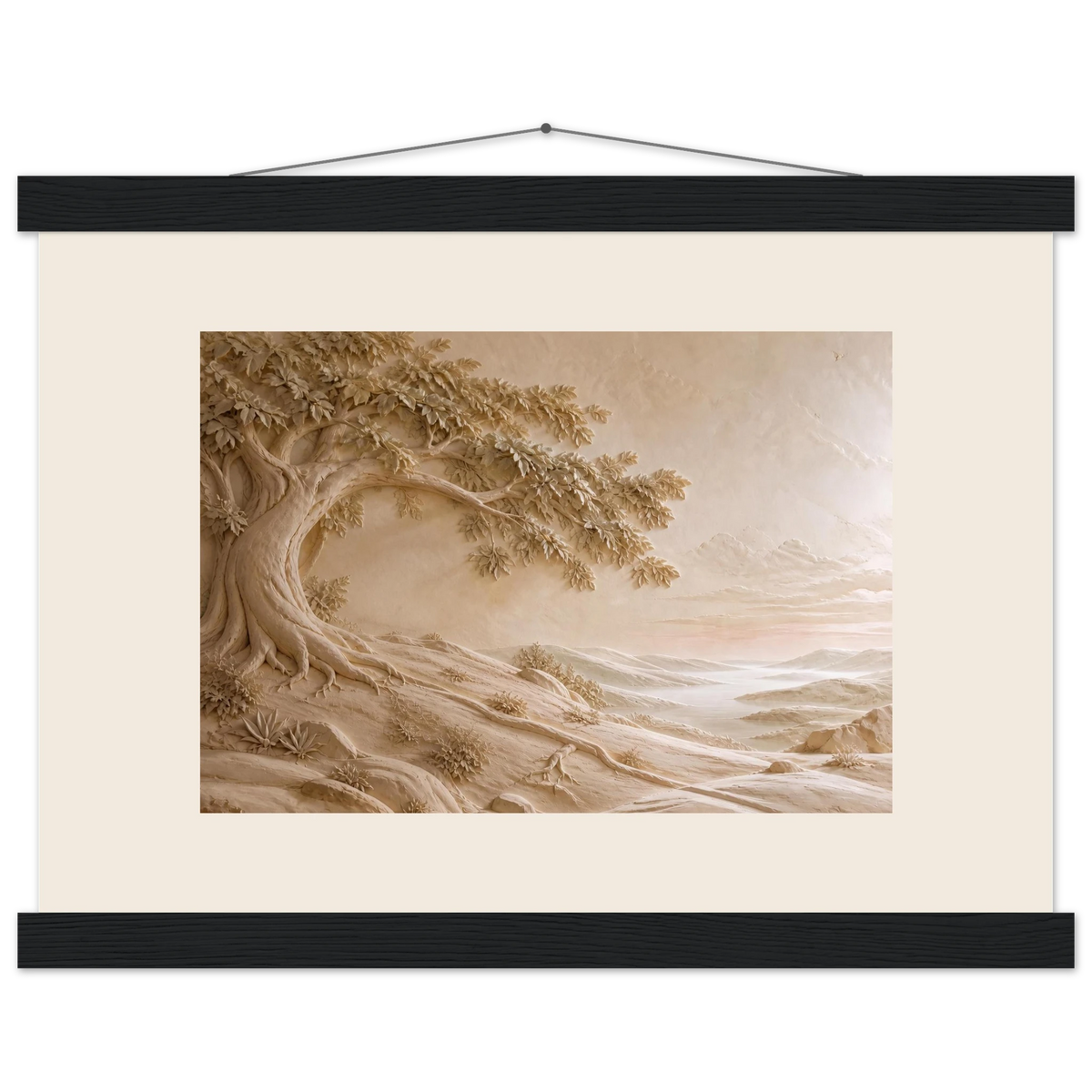 Sandstone Dawn: lumen and siena. Museum-quality fine art poster.
