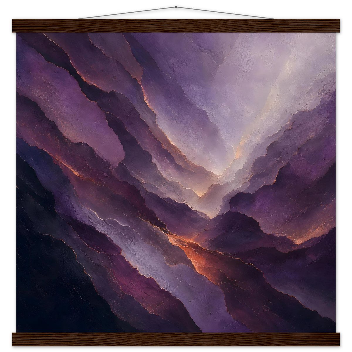Violet Infinity: moon and night. Museum-quality fine art poster.