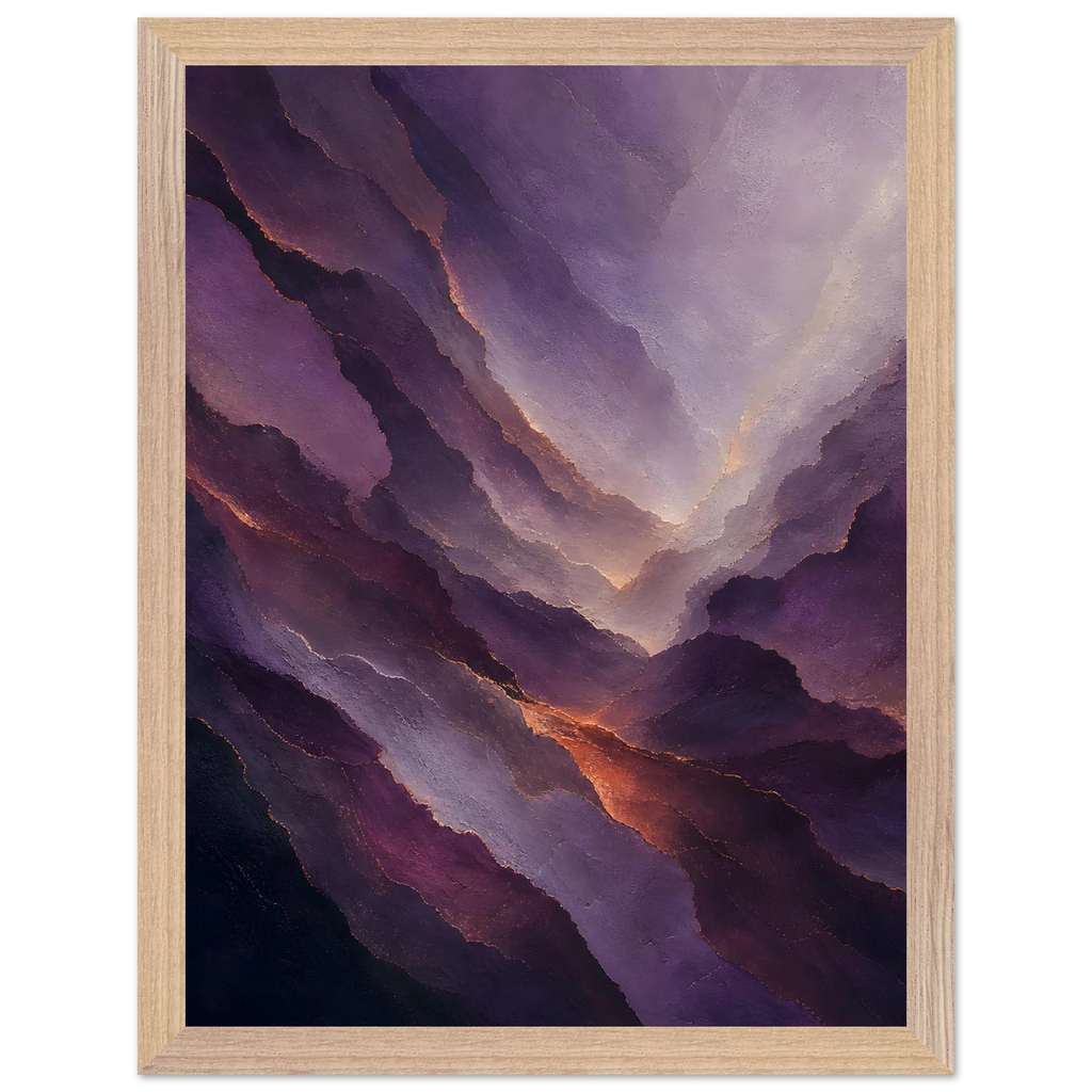 Violet Infinity: moon and night. Museum-quality framed fine art print.
