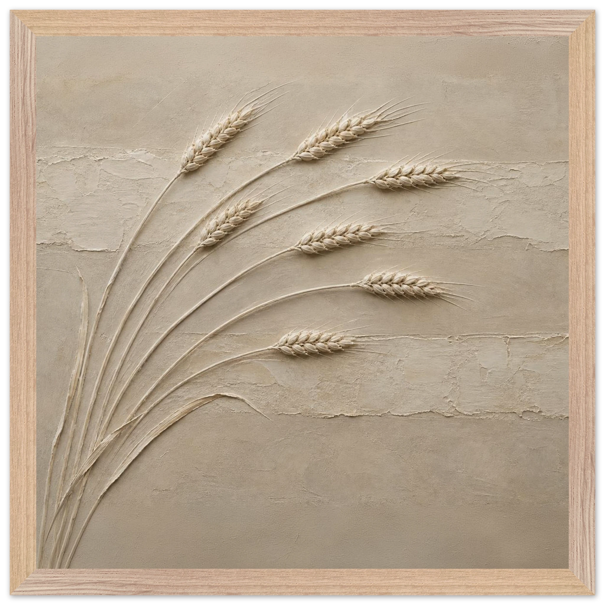 Wheat in Relief: faith, texture and botanical. Framed fine art print by The Light Stays.