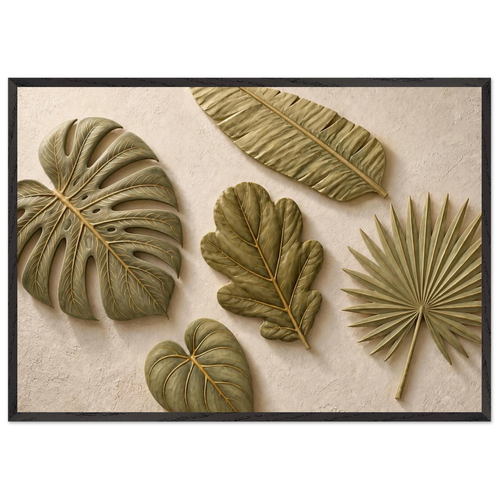 Green Constellation: botanical, green and loose rhythm. Framed fine art print by The Light Stays.
