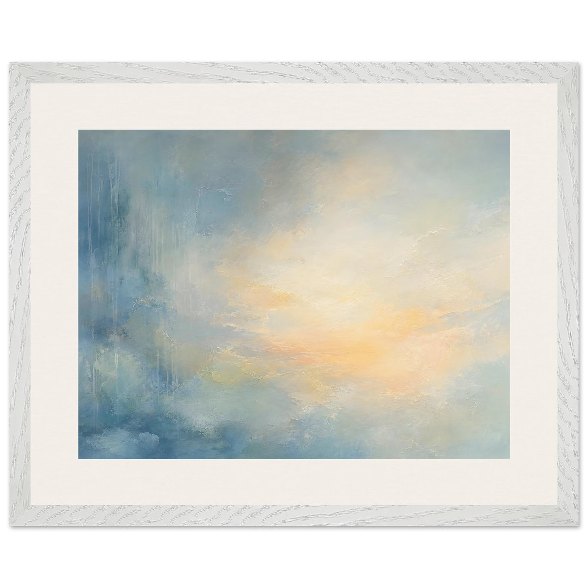 Dawn after Rain, sunrise, coastline and washed light. Archival framed fine art print shown framed.