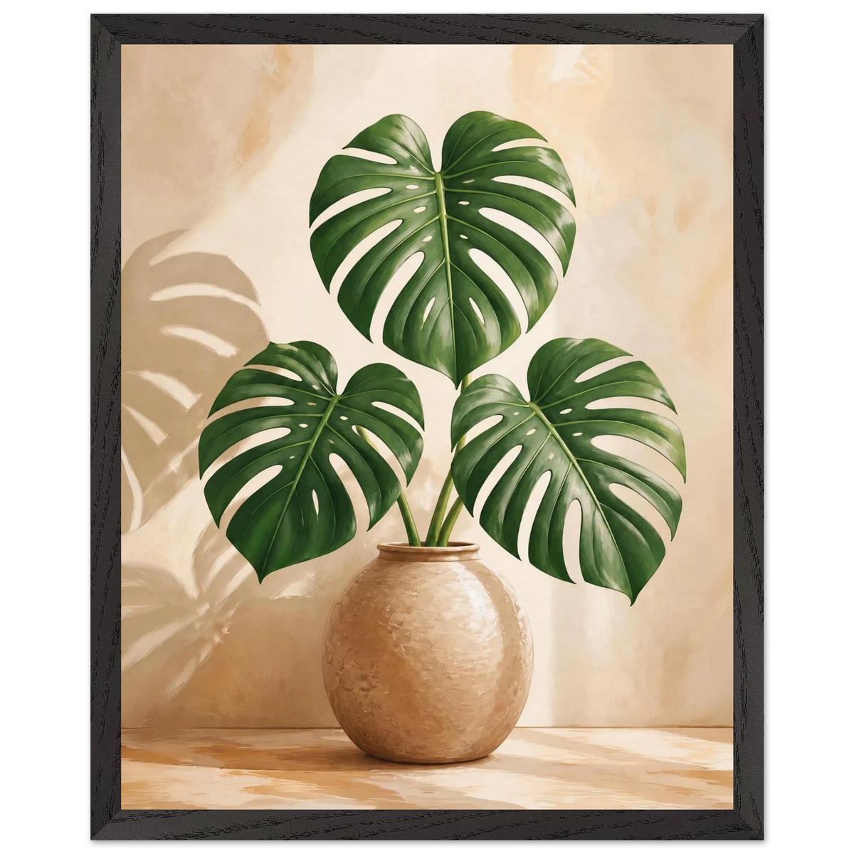 Vessel and Shadow: mediterranean and earth tones. Framed fine art print, alternate frame and size.