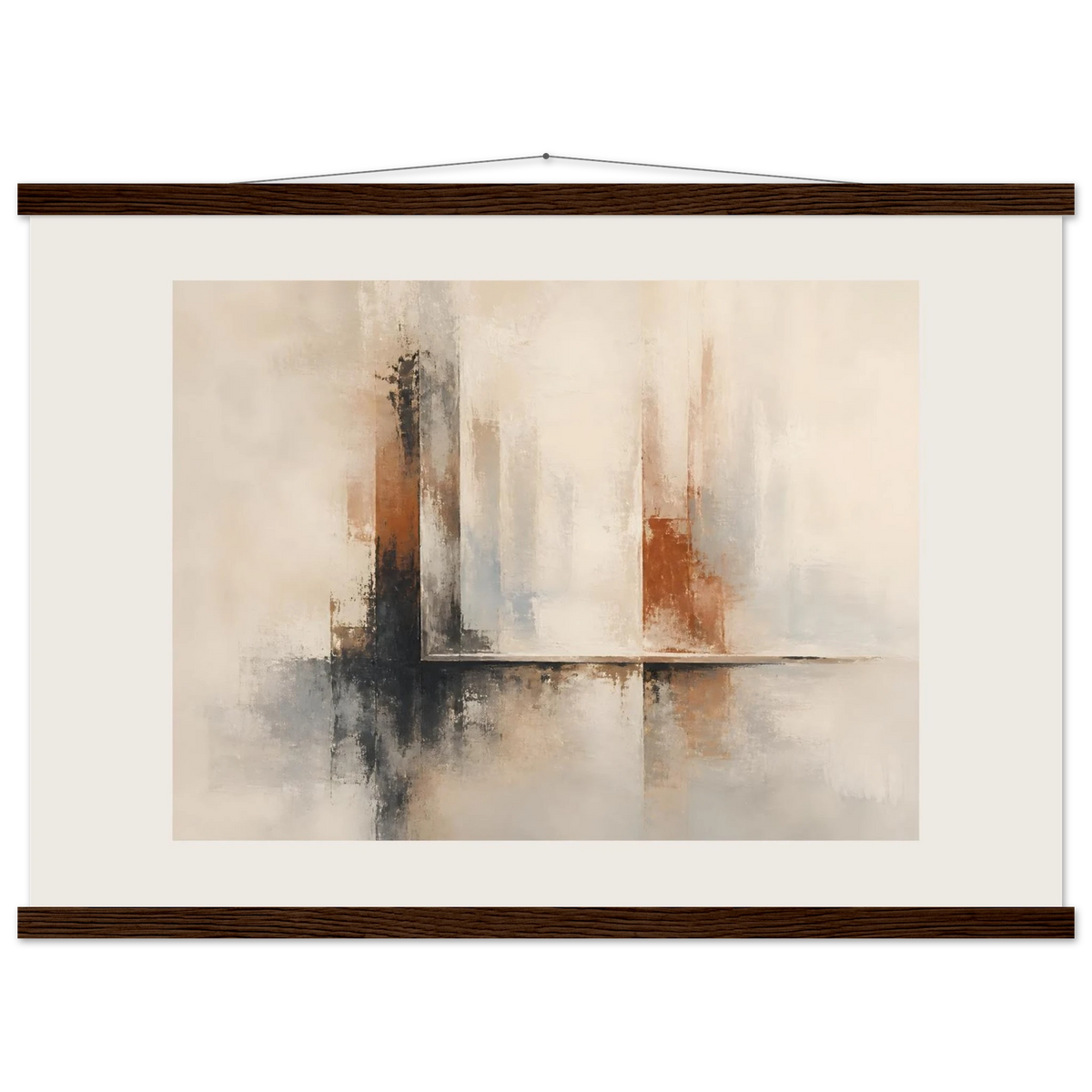 Mineral Threshold: architecture, geometry and rust. Fine art poster with wooden hanger by The Light Stays.