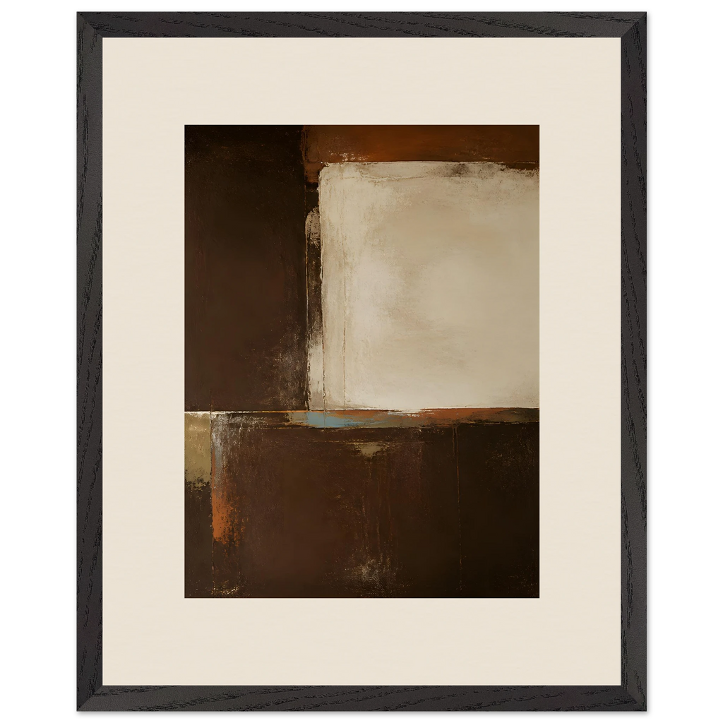 Terracotta Diptych, Panel II of II: two panels, terracotta and cream. Framed fine art print by The Light Stays.