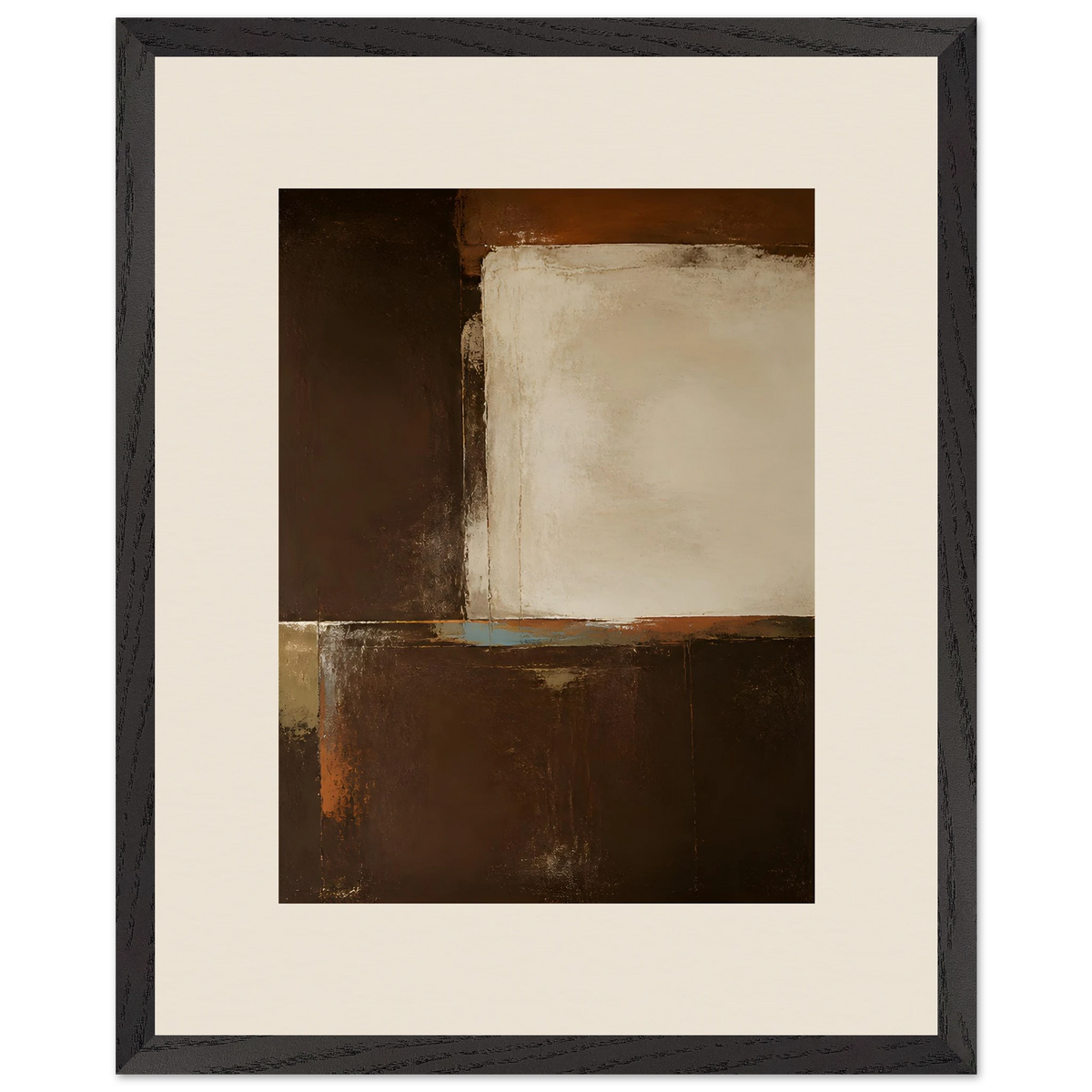 Terracotta Diptych, Panel II of II: two panels, terracotta and cream. Framed fine art print by The Light Stays.