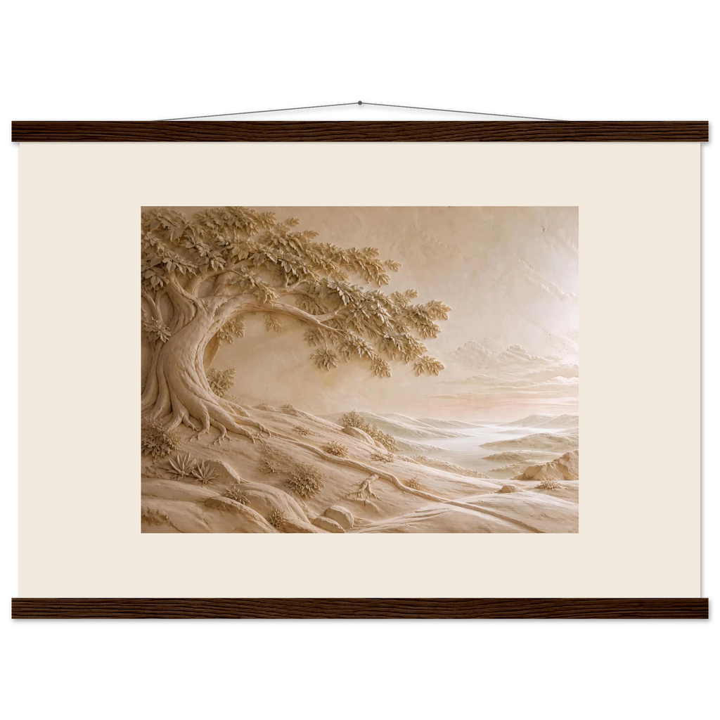Sandstone Dawn: lumen and siena. Fine art poster by The Light Stays.
