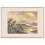 Golden Moon Bird: japanese art and japandi. Framed fine art print by The Light Stays.