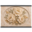 Peonies in Stone: flowers and botanical. Fine art poster, alternate frame and size.