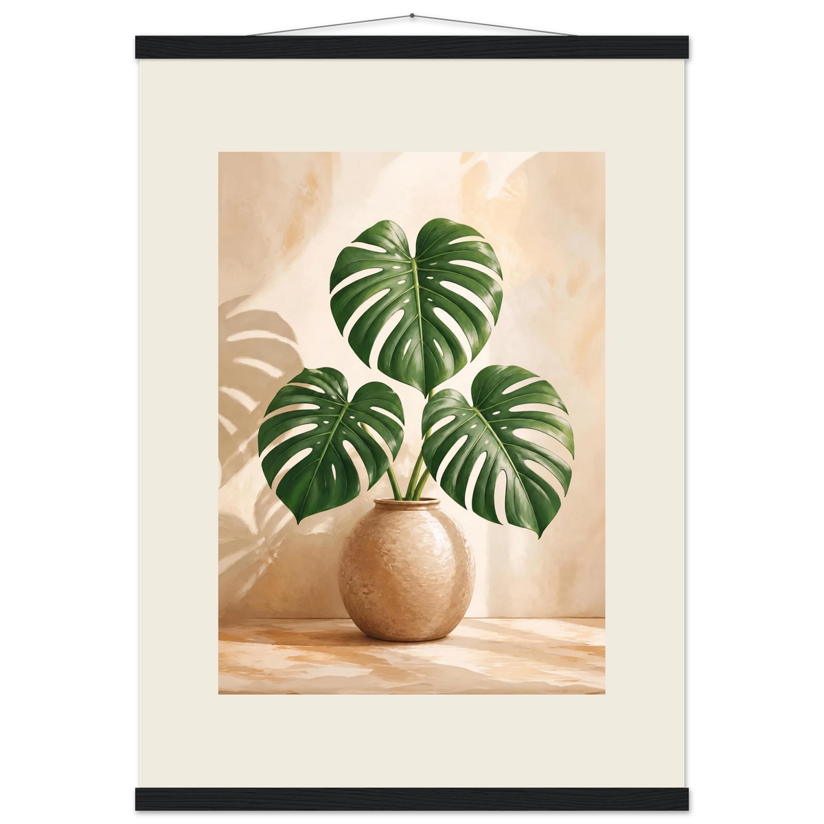Vessel and Shadow, mediterranean and earth tones. Archival fine art poster shown framed.