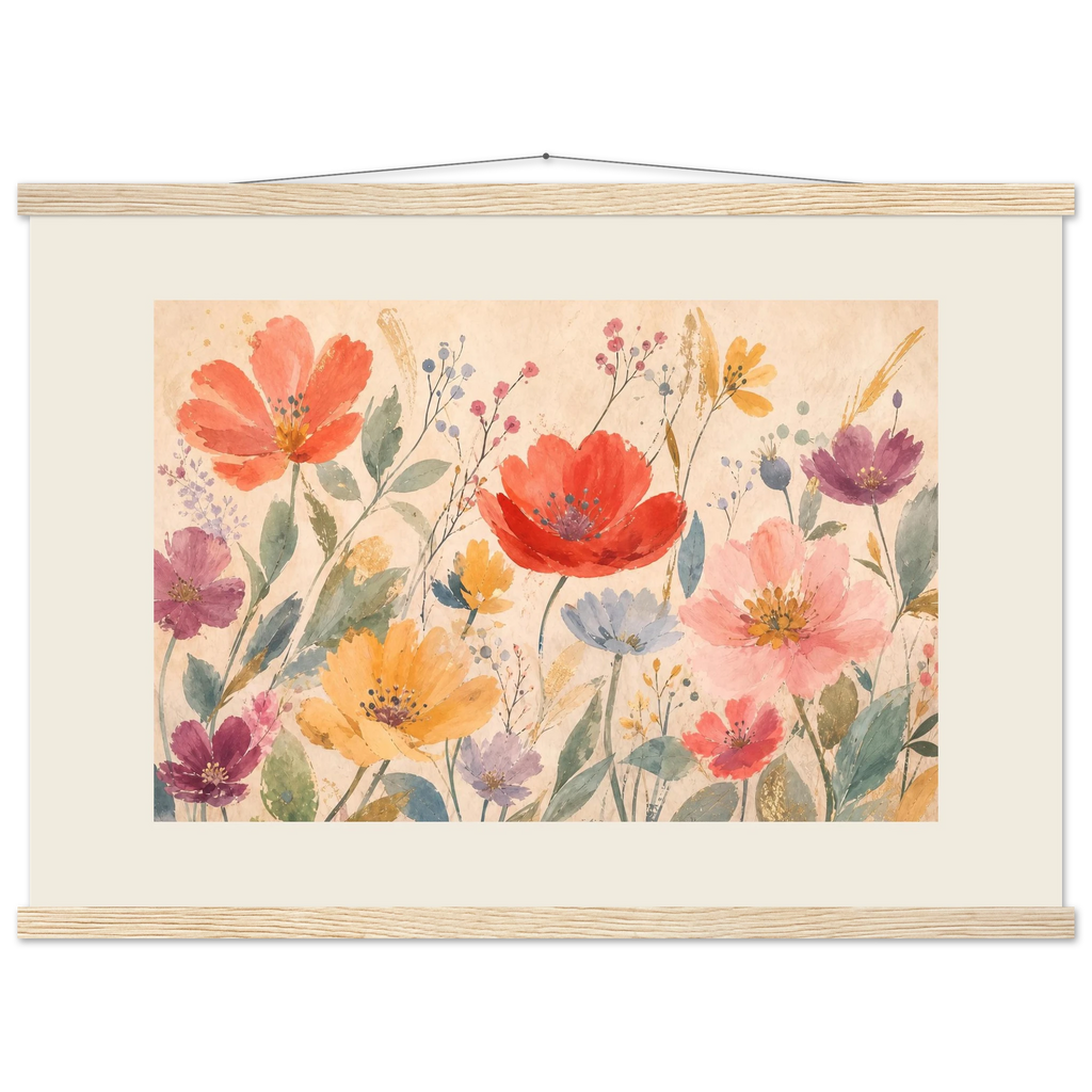 Floral Rhythm: flowers and botanical. Fine art poster by The Light Stays.