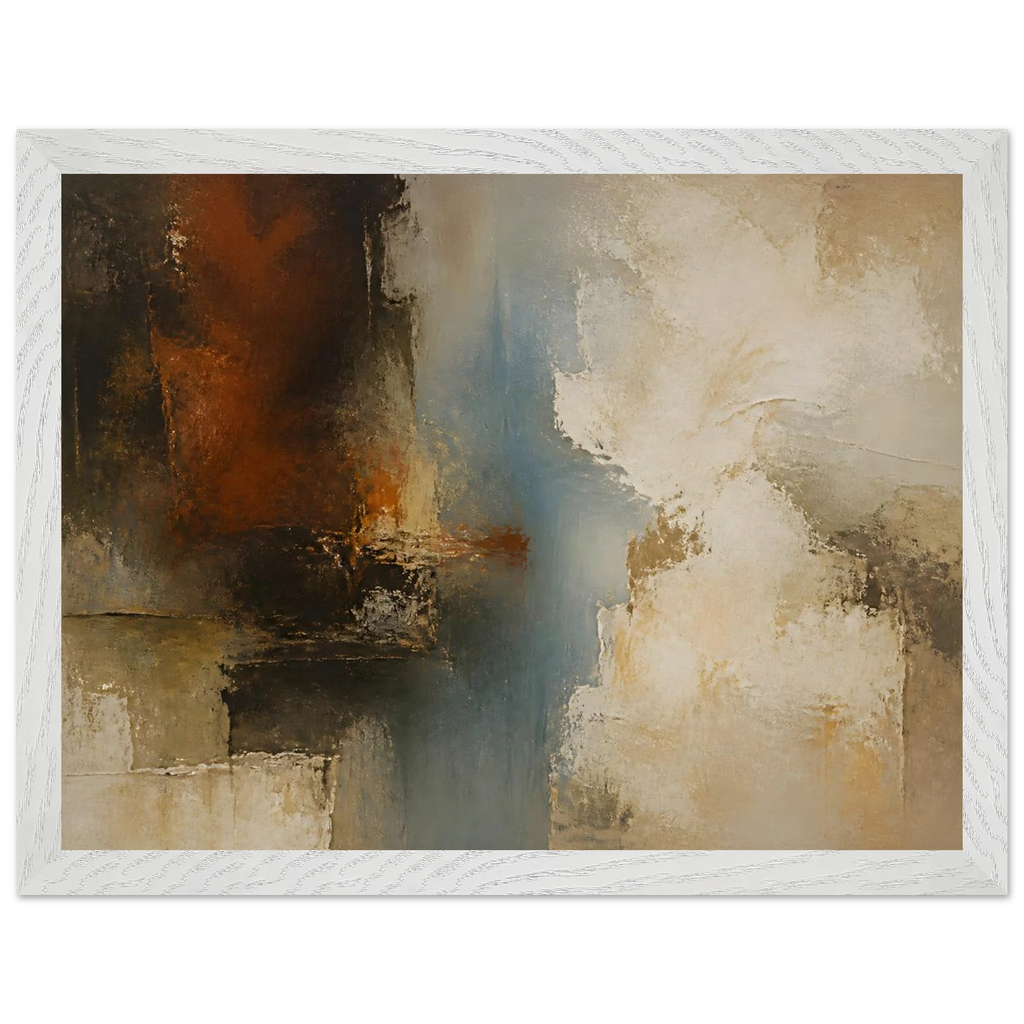 Golden Night: moon and night. Framed fine art print, alternate frame and size.