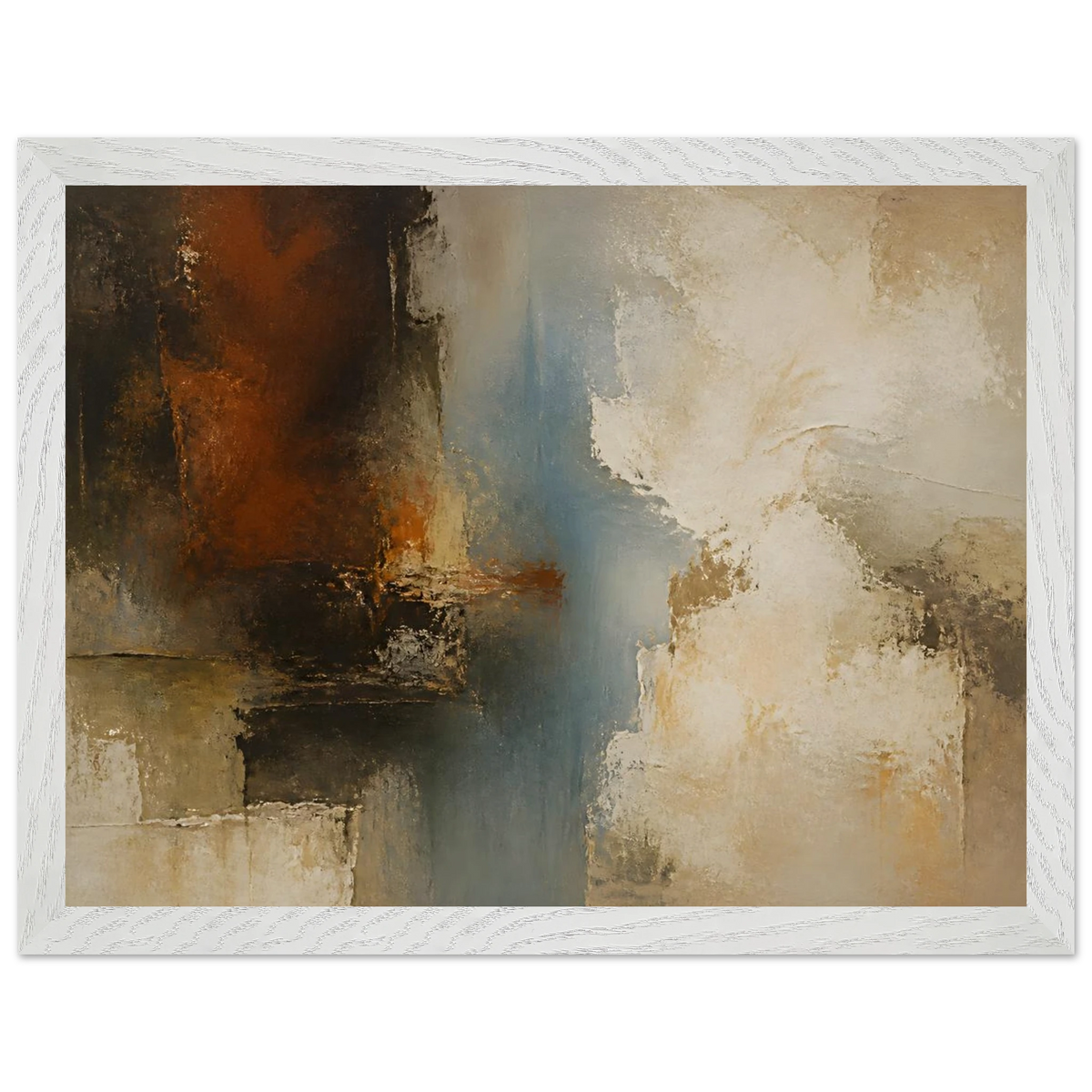 Golden Night: moon and night. Framed fine art print, alternate frame and size.