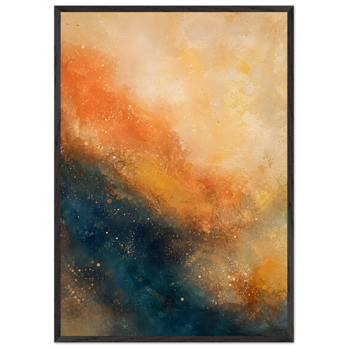 Blue Hour Field: night, horizon and deep blue. Framed fine art print by The Light Stays.