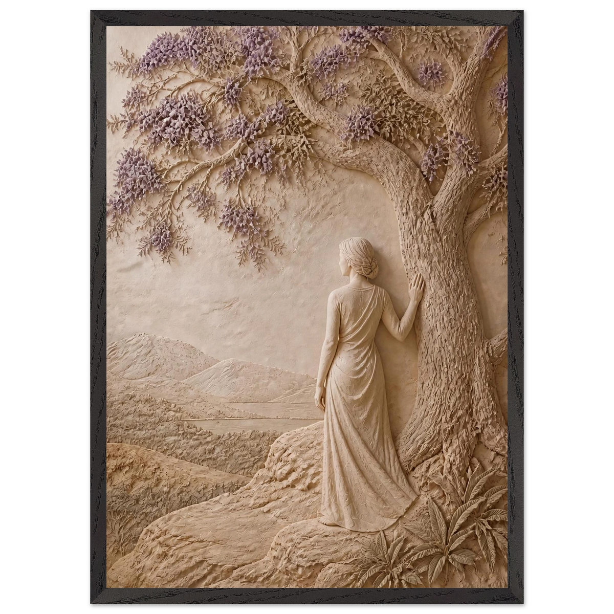 Old Friend: petra and herbarium. Framed fine art print, alternate frame and size.