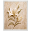 Alabaster Lily: flowers and botanical. Framed fine art print, alternate frame and size.
