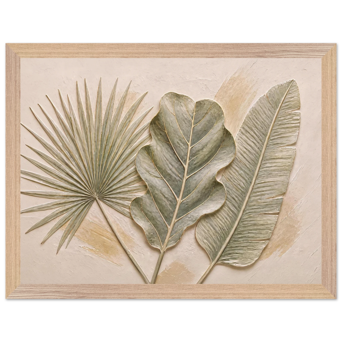 Three Leaves: botanical and nature. Framed fine art print by The Light Stays.