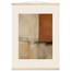 Terracotta Diptych, Panel I of II: two panels, terracotta and cream. Fine art poster, alternate frame and size.