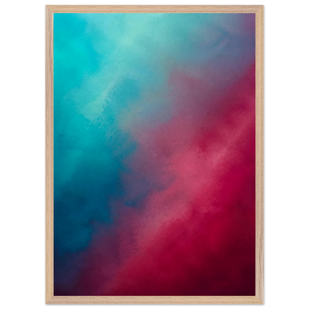 Wine Hour, gradient, dusk and deep color. Archival framed fine art print shown framed.